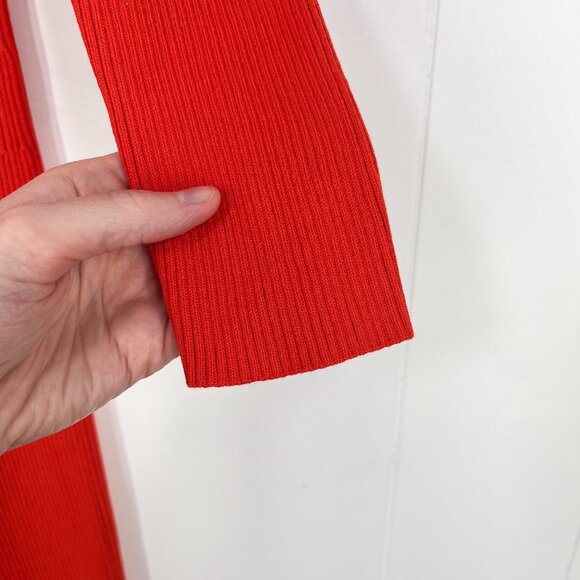 Boss by Hugo Boss Famelina Ribbed Cutout Bodycon Dress Thick Knit Size XS Orange - Picture 8 of 15